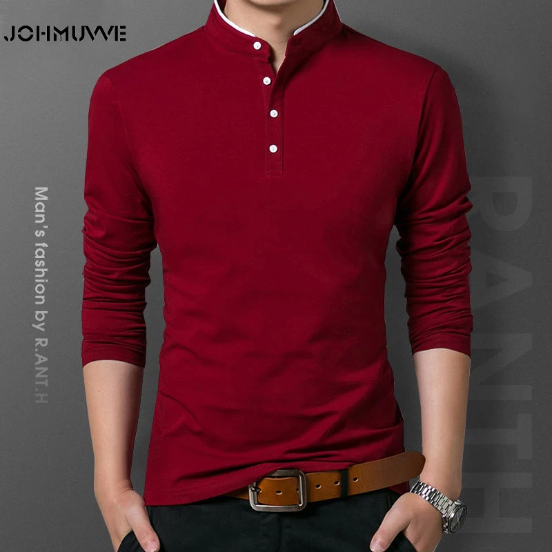 JOHMUVVE 4 Colour New Ariival Men Fashion Polo Long Sleeve Casual T Shirt Cotton Tops Blouse Men tshirt
JOHMUVVE 4 Colour New Ariival Men Fashion Polo Long Sleeve Casual T Shirt Cotton Tops Blouse Men tshirt