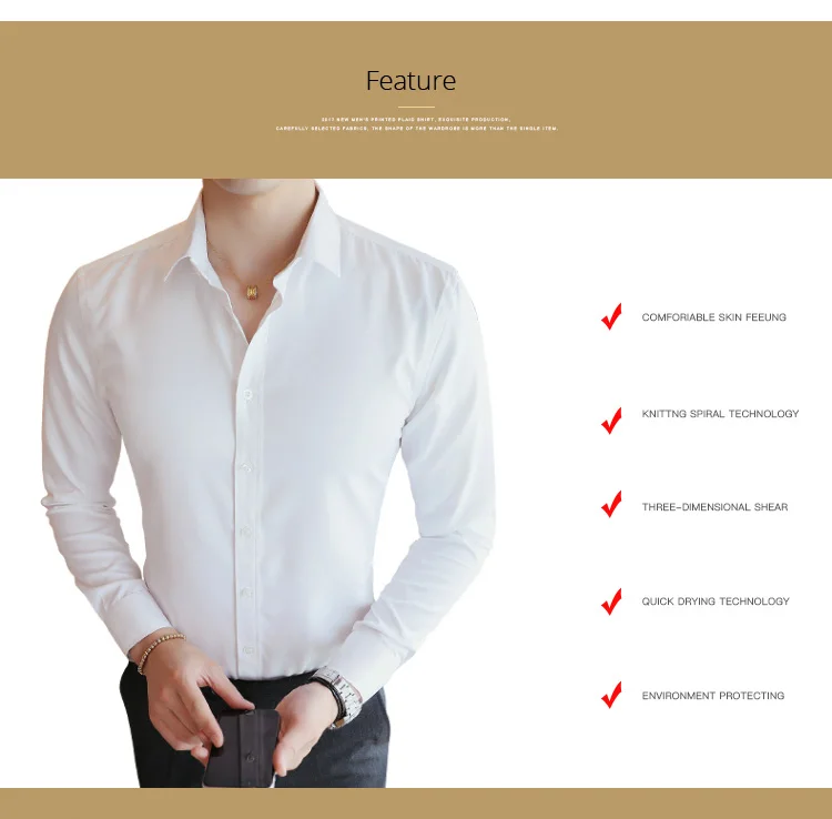 2021 Autumn New Korean Style Men's Casual Shirts Long Sleeved Turn-down Collar Button Down Regular Fit White Black Social Shirt
2021 Autumn New Korean Style Men's Casual Shirts Long Sleeved Turn-down Collar Button Down Regular Fit White Black Social Shirt