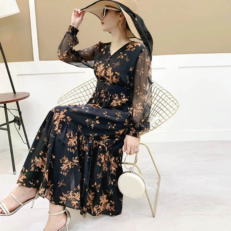 Женское шелковое платье, Элегантное Шелковое Платье с длинным рукавом и принтом, весна 2021
Женское шелковое платье, Элегантное Шелковое Платье с длинным рукавом и принтом, весна 2021