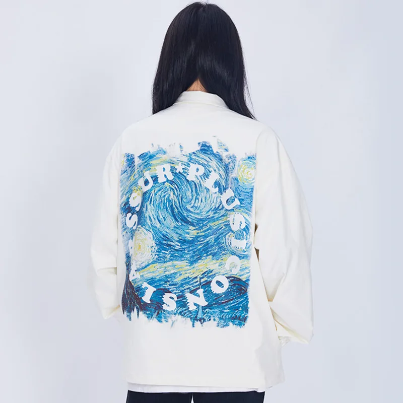 XUXI Women Fashion Printing Jacket Coat Streetwear Long Sleeve Loose Couple Single Breasted Top Coat Spring Autumn 2021 E3128
XUXI Women Fashion Printing Jacket Coat Streetwear Long Sleeve Loose Couple Single Breasted Top Coat Spring Autumn 2021 E3128