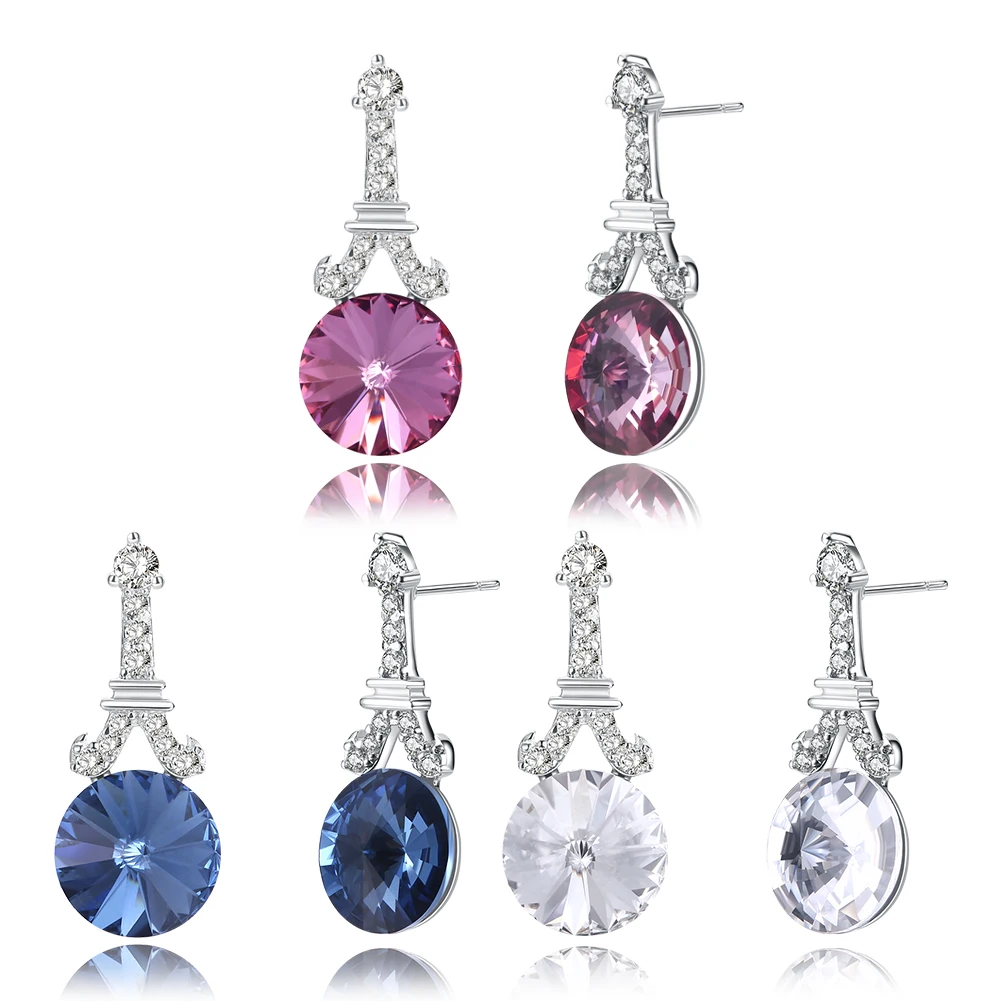 ZEMIOR 925 Sterling Silver Earring Austria Crystal Eiffel Tower 3 Colors Earrings For Women Wedding Classic Fine Jewelry Gift
ZEMIOR 925 Sterling Silver Earring Austria Crystal Eiffel Tower 3 Colors Earrings For Women Wedding Classic Fine Jewelry Gift