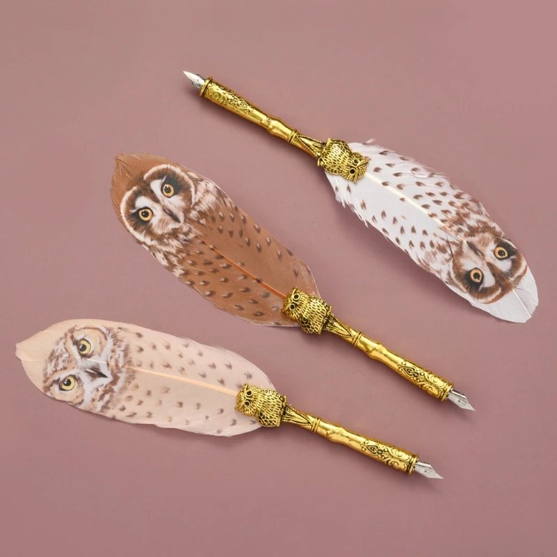 Retro Calligraphy Quill Owl Feather Dip Pen with Nib Wax Seal Stamp Gift Box Stationery School Supplies
Retro Calligraphy Quill Owl Feather Dip Pen with Nib Wax Seal Stamp Gift Box Stationery School Supplies