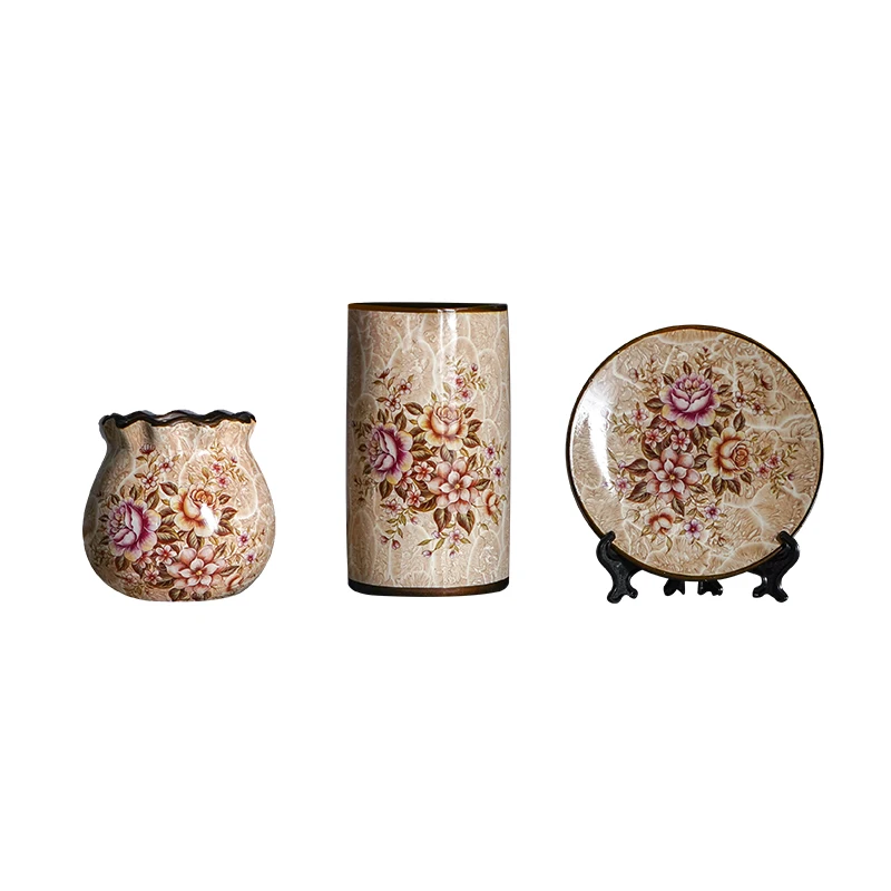 Ceramic vase home decoration flower vase 3-piece set creative TV cabinet porch living room decoration home Furnishings
Ceramic vase home decoration flower vase 3-piece set creative TV cabinet porch living room decoration home Furnishings