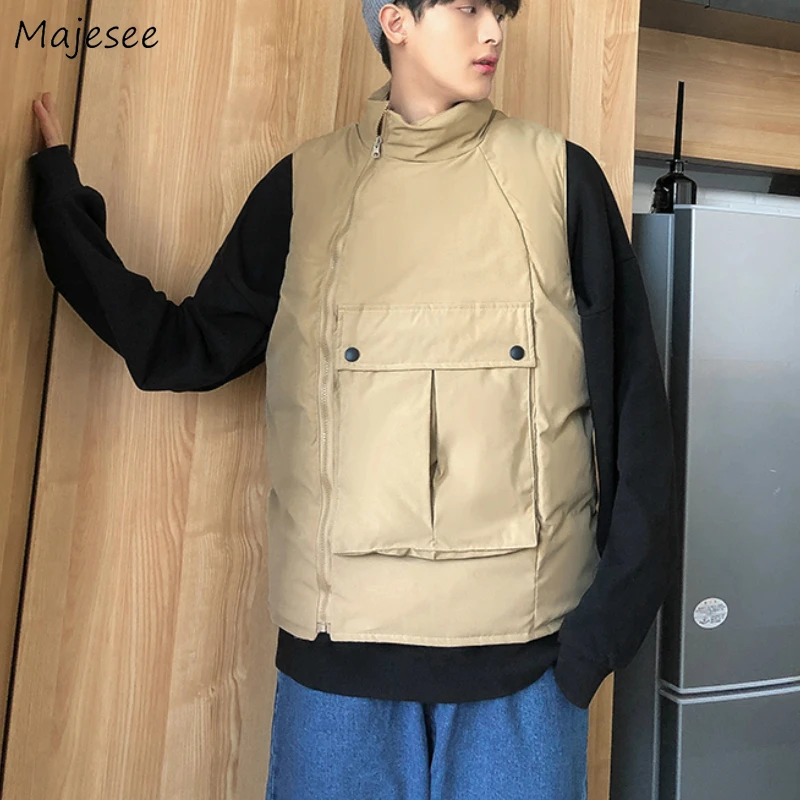 Waistcoats Men Side Zippers Pockets Solid Chic Warm Retro Large Size 2XL Oversize Mens Cargo Vest Daily Outwear Ulzzang Chic New
Waistcoats Men Side Zippers Pockets Solid Chic Warm Retro Large Size 2XL Oversize Mens Cargo Vest Daily Outwear Ulzzang Chic New