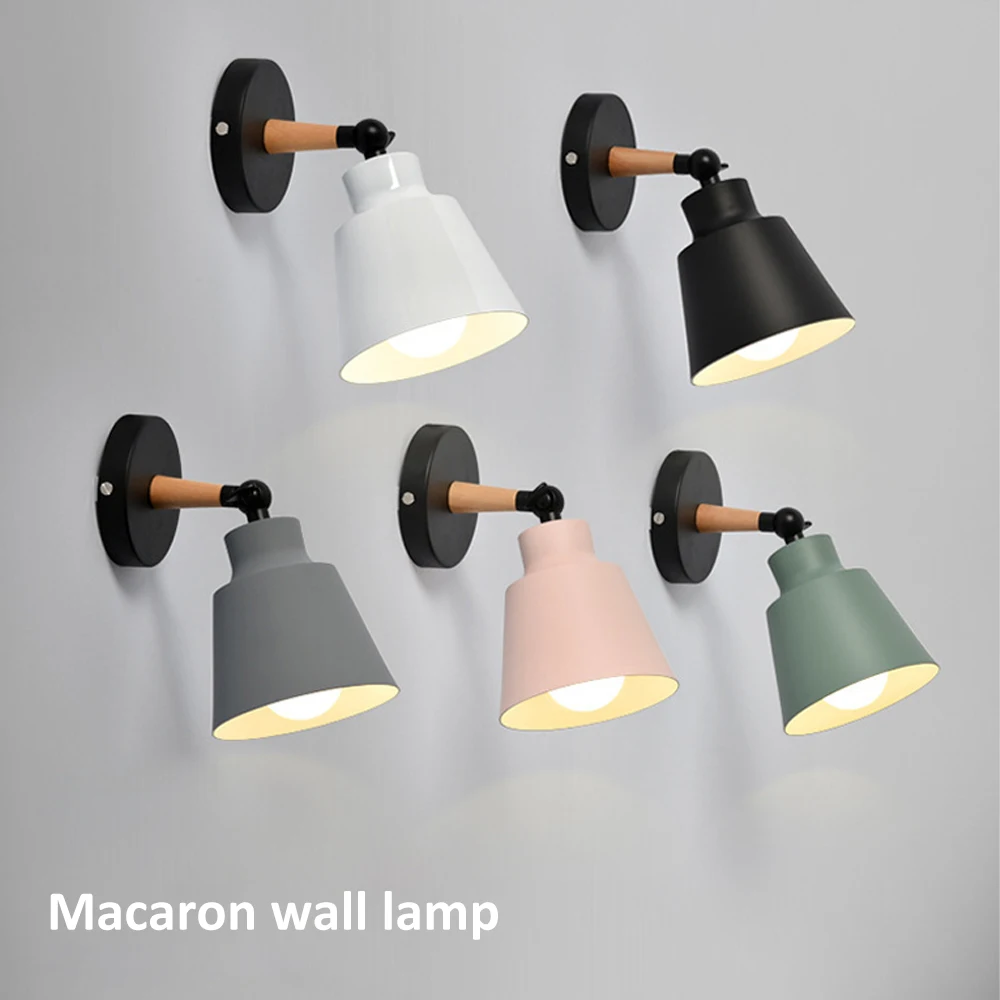 Nordic Style Indoor Lighting LED Wall Lamp Macaron 6 Color Minimalist Wooden Bedroom Bracket Light Living Room Bathroom Lamp E27
Nordic Style Indoor Lighting LED Wall Lamp Macaron 6 Color Minimalist Wooden Bedroom Bracket Light Living Room Bathroom Lamp E27