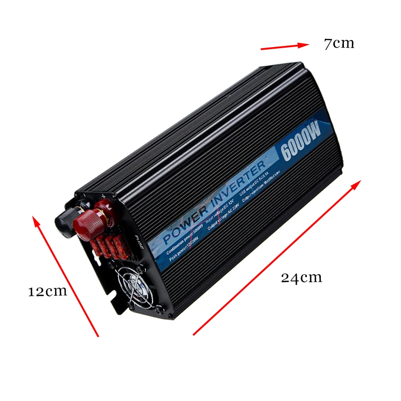 12000W Dual USB Solar Power Inverter 12V to 220V Car Power Inverter Charger Converter Adapter Modified Sine Wave Transformer
12000W Dual USB Solar Power Inverter 12V to 220V Car Power Inverter Charger Converter Adapter Modified Sine Wave Transformer