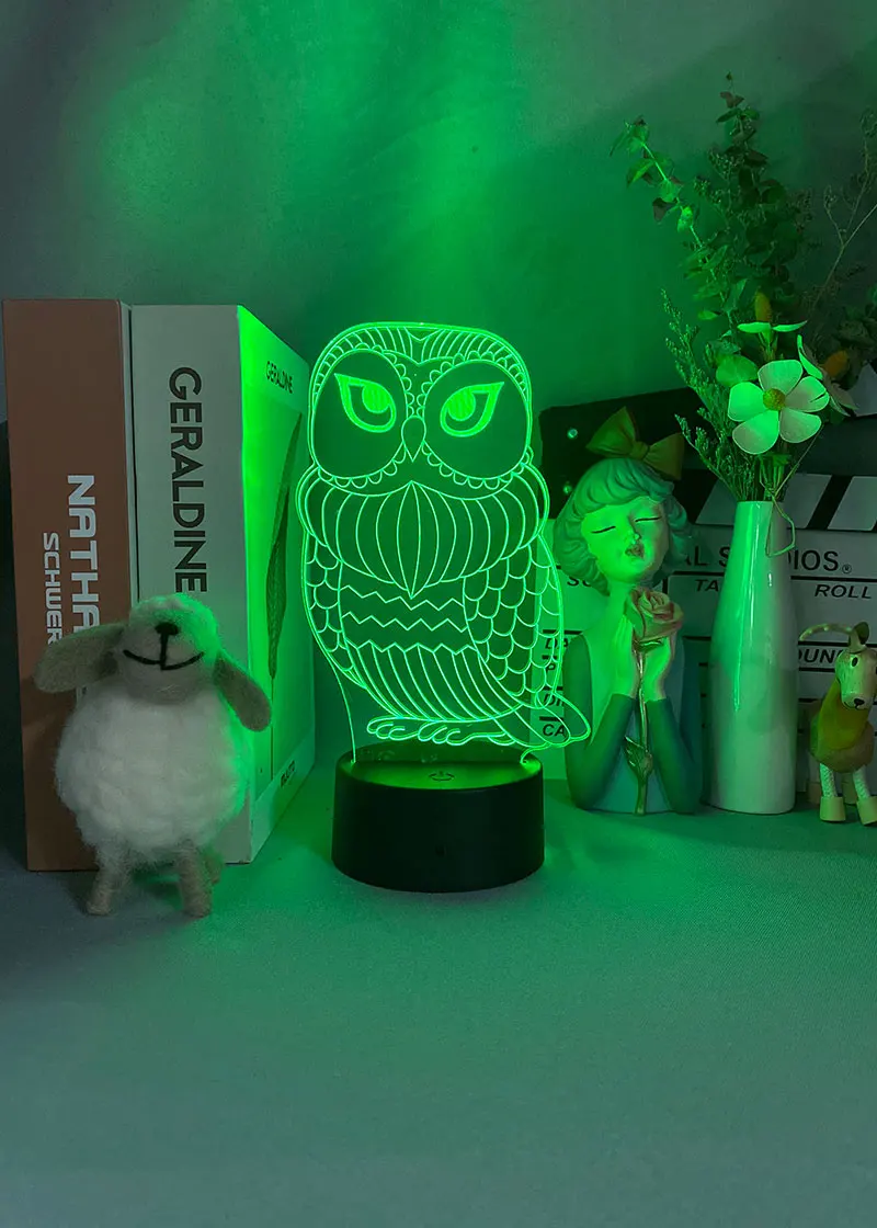 Owl Animal LED Night Light for Children Kids Bedroom Decoration 3d Acrylic Lamp Touch Sensor LED Decorative Table Lamp Xmas Gift
Owl Animal LED Night Light for Children Kids Bedroom Decoration 3d Acrylic Lamp Touch Sensor LED Decorative Table Lamp Xmas Gift