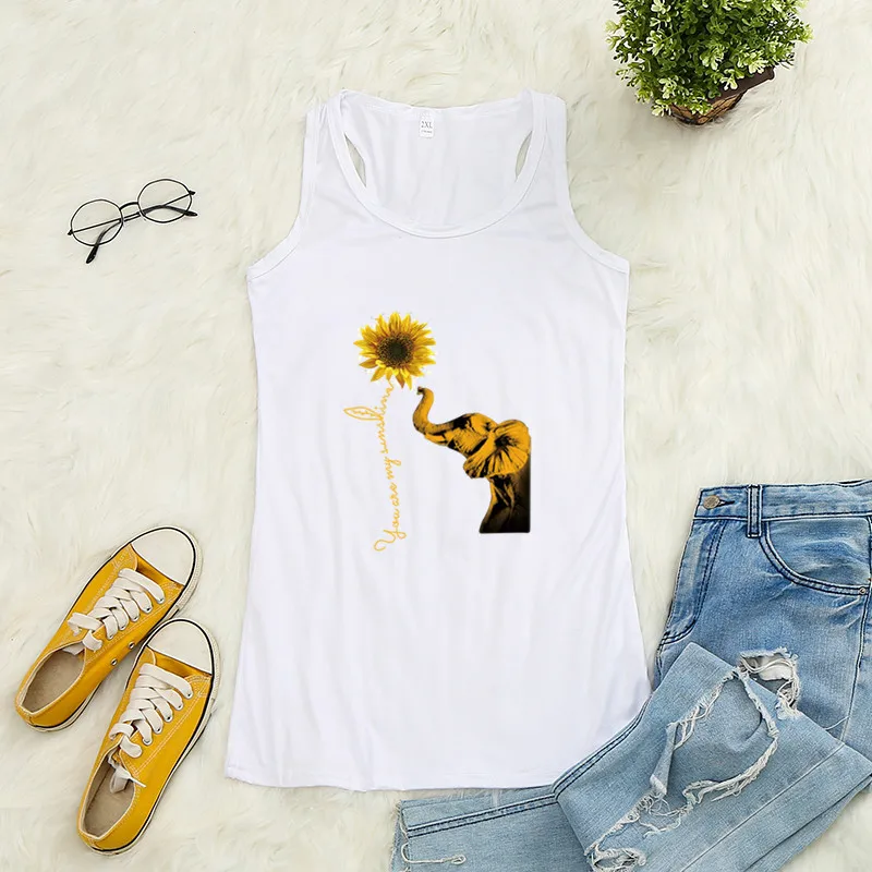 Elephant Sunflower Printed Crop Top Women Sleeveless O Neck Tank Top Summer Ladies Casual Loose Vest Haut Femme Ropa Mujer
Elephant Sunflower Printed Crop Top Women Sleeveless O Neck Tank Top Summer Ladies Casual Loose Vest Haut Femme Ropa Mujer