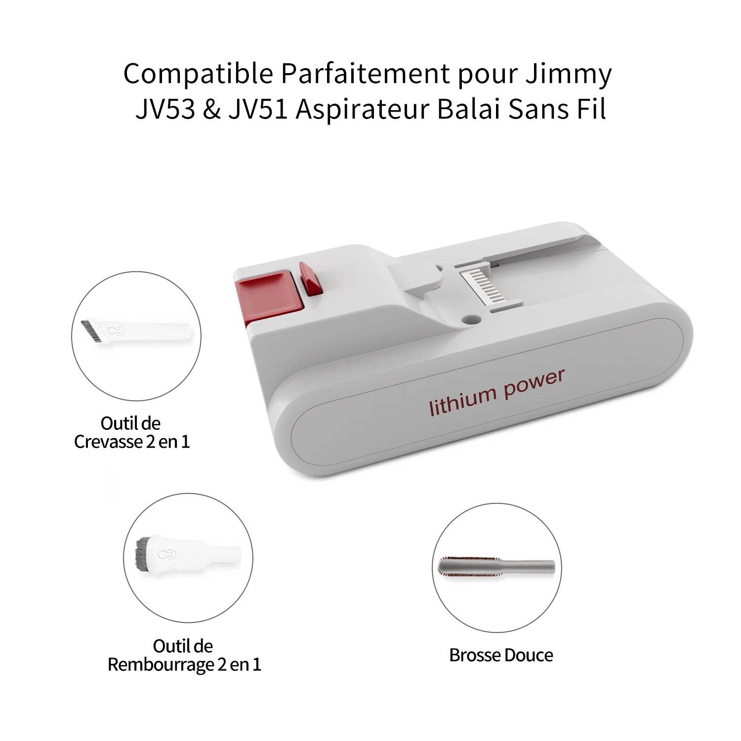 Оригинальный аккумулятор для JIMMY JV51 JV53 ручной беспроводной пылесос сменная