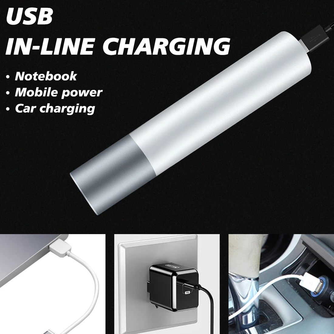 Mini LED Flashlight 3 Lighting Mode Waterproof Torch Telescopic Zoom Stylish Portable Suit for Night Lighting USB Rechargable
Mini LED Flashlight 3 Lighting Mode Waterproof Torch Telescopic Zoom Stylish Portable Suit for Night Lighting USB Rechargable