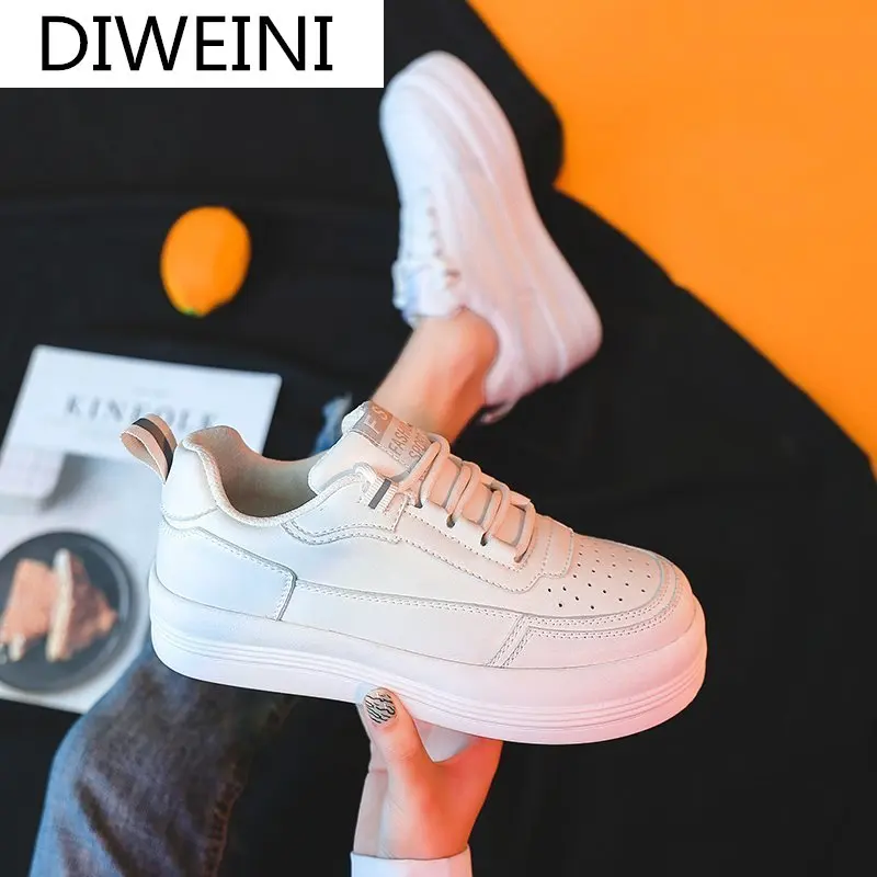 2021 New Woman Sneakers Fashion Women's Shoes Solid Color Lace-up Vulcanized Shoes Spring Comfortable Shallow Mouth Casual Shoes
2021 New Woman Sneakers Fashion Women's Shoes Solid Color Lace-up Vulcanized Shoes Spring Comfortable Shallow Mouth Casual Shoes