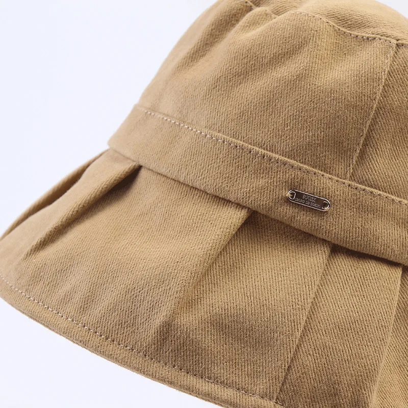Fisherman Hat Female All Seasons Suitable for Outdoor Leisure Pure Color Shade Khaki Black Beige Bucket Hat
Fisherman Hat Female All Seasons Suitable for Outdoor Leisure Pure Color Shade Khaki Black Beige Bucket Hat