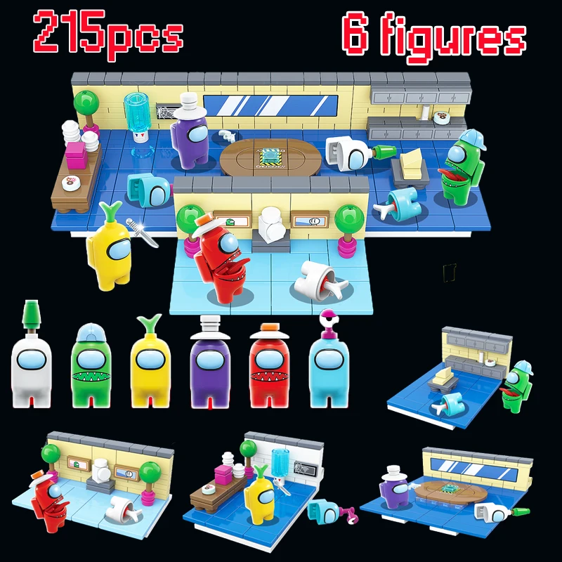New 4in1 215pcs Amonges Game Series Us Space Alien With 6 Figures MOC Model Building Blocks Bricks Kids Toys Gift
New 4in1 215pcs Amonges Game Series Us Space Alien With 6 Figures MOC Model Building Blocks Bricks Kids Toys Gift
