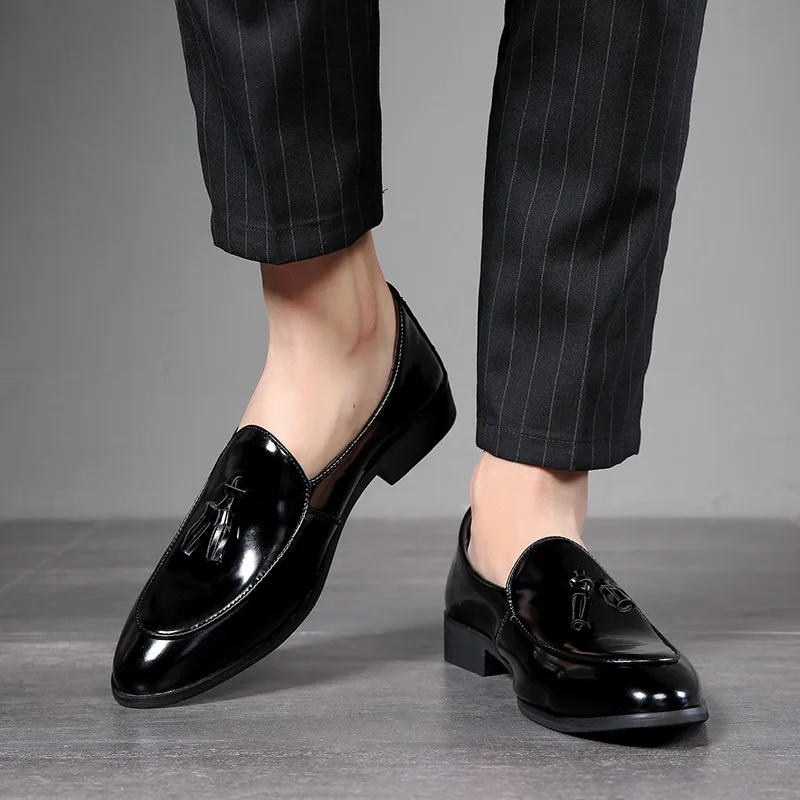 New Fashion Leather Gentleman Stress Shoes Men Business Driving Shoes Handmade Tassel Loafers Plus size chaussure 896
New Fashion Leather Gentleman Stress Shoes Men Business Driving Shoes Handmade Tassel Loafers Plus size chaussure 896