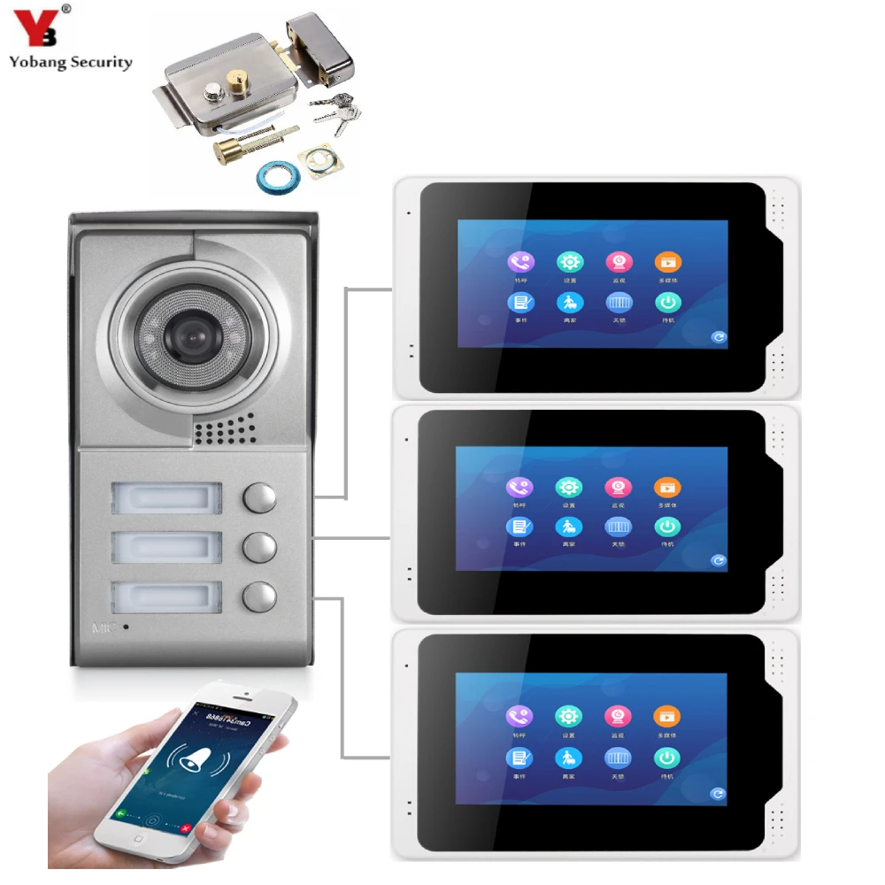 Tuya APP Control Video Intercom 7 Inch LCD Wifi Wireless Video Door Phone Doorbell Visual Intercom KIT For 2/3 Apartment
Tuya APP Control Video Intercom 7 Inch LCD Wifi Wireless Video Door Phone Doorbell Visual Intercom KIT For 2/3 Apartment