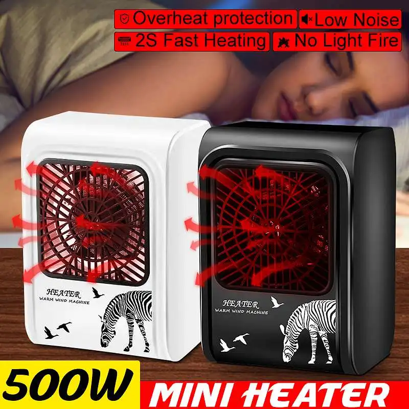 500W Mini Ceramic Electric Heater Fast Heating Electric Hot Fan Winter Portable Warmer Overheat Protection Air Heater US Plug
500W Mini Ceramic Electric Heater Fast Heating Electric Hot Fan Winter Portable Warmer Overheat Protection Air Heater US Plug