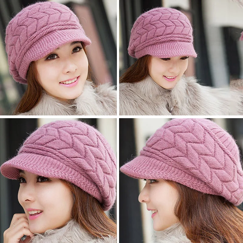 Women Winter Warm Thick FLeece Lined Hat Soft Rabbit Fur Solid Elastic Peaked Hats Female Girls Outdoor Ear Warmer Crochet Caps
Women Winter Warm Thick FLeece Lined Hat Soft Rabbit Fur Solid Elastic Peaked Hats Female Girls Outdoor Ear Warmer Crochet Caps