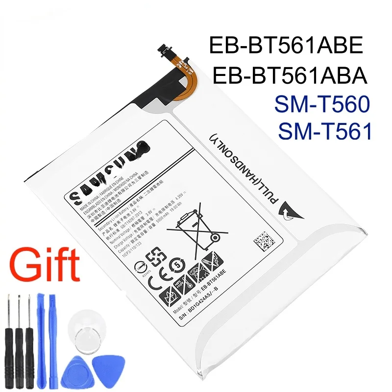 Оригинальная запасная батарея 100% для Samsung GALAXY Tab E T560 T561, Оригинальная батарея для планшета 5000 мАч + Инструменты
Оригинальная запасная батарея 100% для Samsung GALAXY Tab E T560 T561, Оригинальная батарея для планшета 5000 мАч + Инструменты