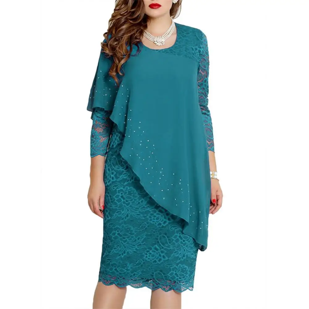 Ele-choices S-5XL Elegant Women Solid Color O Neck 3/4 Sleeve Party Banquet Slim Knee-length Dress for Daily Wear
Ele-choices S-5XL Elegant Women Solid Color O Neck 3/4 Sleeve Party Banquet Slim Knee-length Dress for Daily Wear