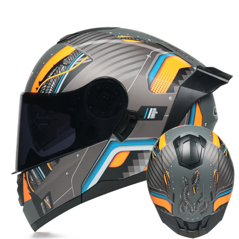 Flip Up Motorcycle Helmet Full Face Motorbike Enduro Racing Tracker Casco Modular ATV Scooters Crash Capacete De Moto Men
Flip Up Motorcycle Helmet Full Face Motorbike Enduro Racing Tracker Casco Modular ATV Scooters Crash Capacete De Moto Men