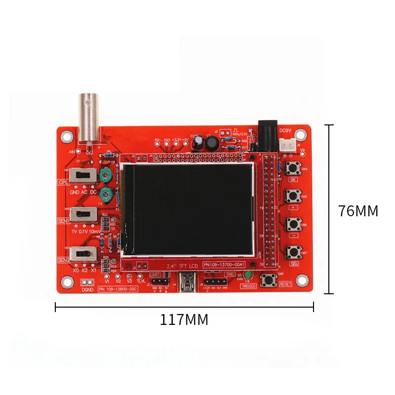 DSO138 2 4 "цифровой осциллограф TFT 1Msps + зонд аналоговая полоса пропускания (сварка)