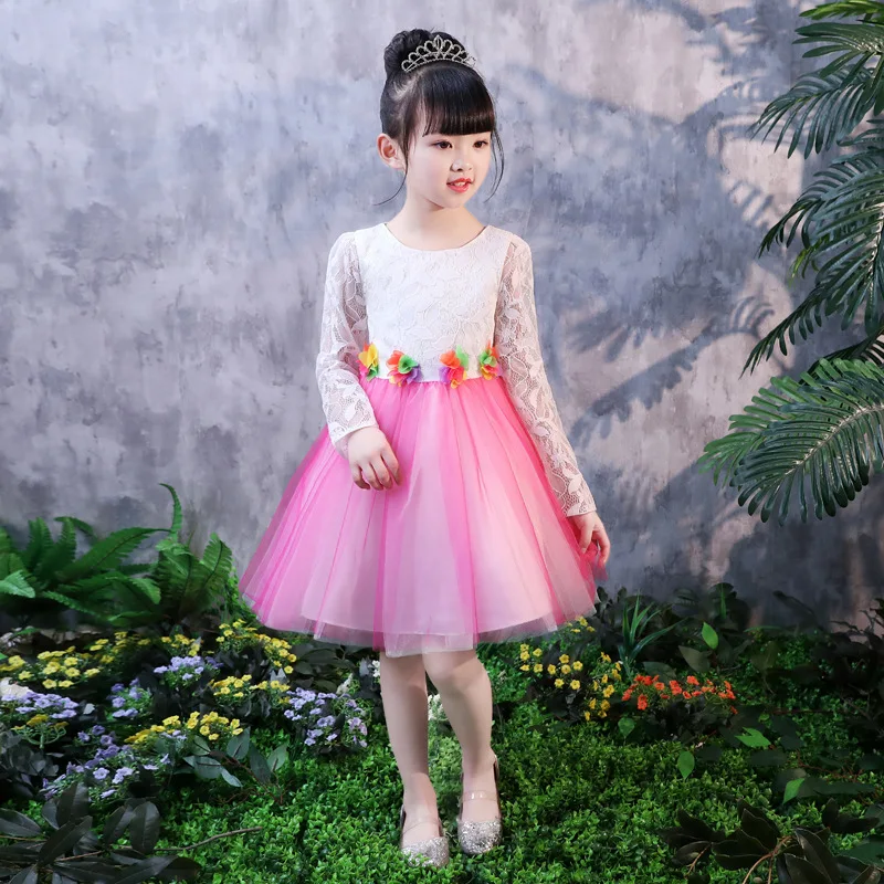 2020 New Long Sleeves Flower Girl Wedding Dress Children Toddler Lace Bridesmaid Dress Pageant costume Rainbow Ethnic Dress
2020 New Long Sleeves Flower Girl Wedding Dress Children Toddler Lace Bridesmaid Dress Pageant costume Rainbow Ethnic Dress