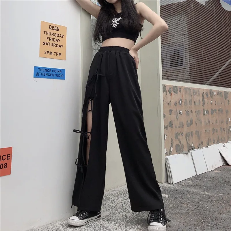 chiffon hollow out casual style korean fashion Women's clothing harajuku ulzzang loose high waist Female solid straight pants
chiffon hollow out casual style korean fashion Women's clothing harajuku ulzzang loose high waist Female solid straight pants