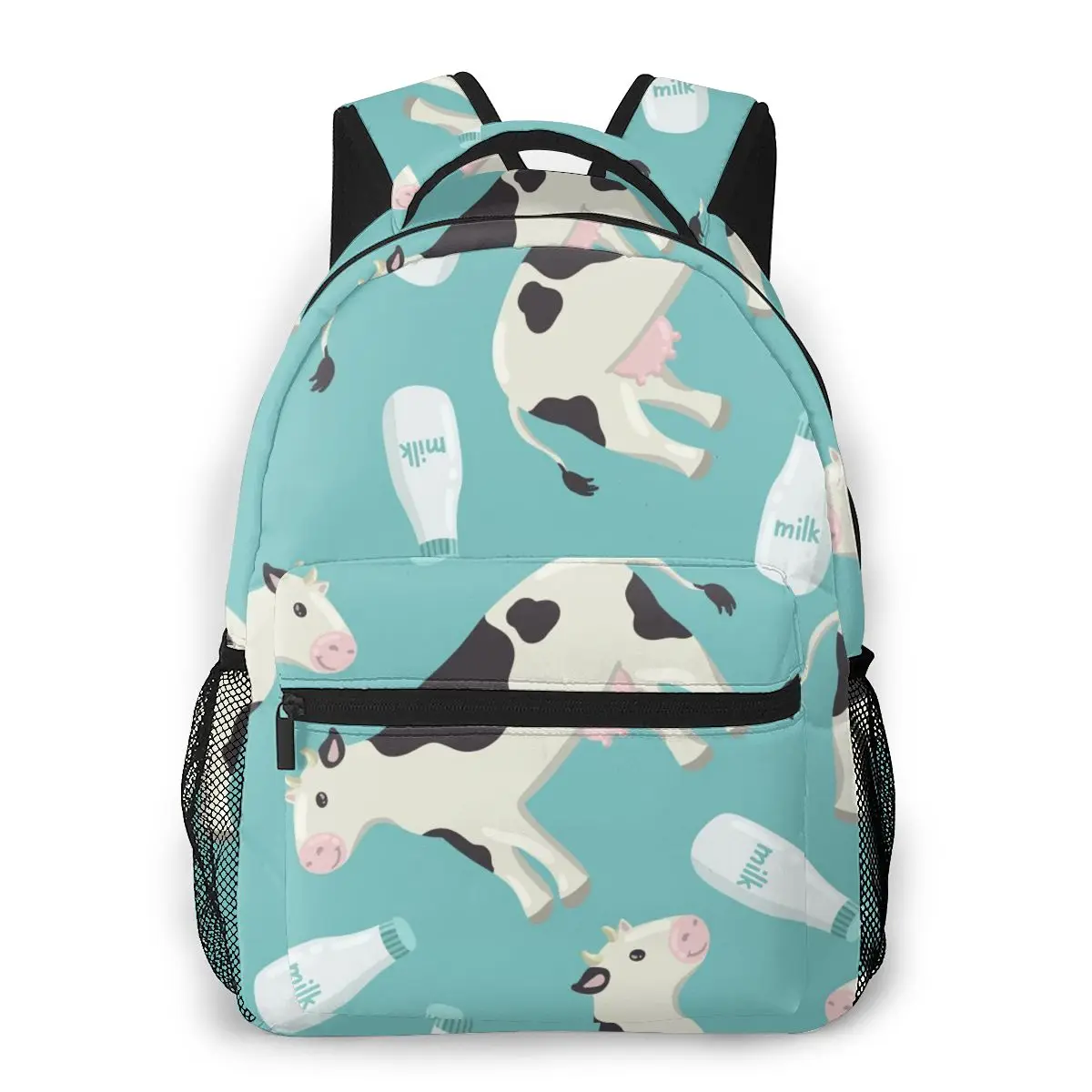 Fashion Backpack Women Men Unisex Students Backpacks Cheerful White-Black Spotted Cow And Milk Bottle Travel bag Bookbag
Fashion Backpack Women Men Unisex Students Backpacks Cheerful White-Black Spotted Cow And Milk Bottle Travel bag Bookbag
