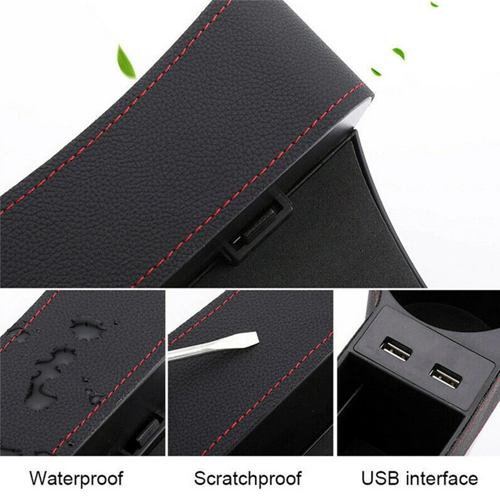 2Pcs Car Organizer Seat Gap Box Leather Car Seat Gap Organizer USB Storage Pocket Auto Crevice Storage Case Stowing Tidying
2Pcs Car Organizer Seat Gap Box Leather Car Seat Gap Organizer USB Storage Pocket Auto Crevice Storage Case Stowing Tidying