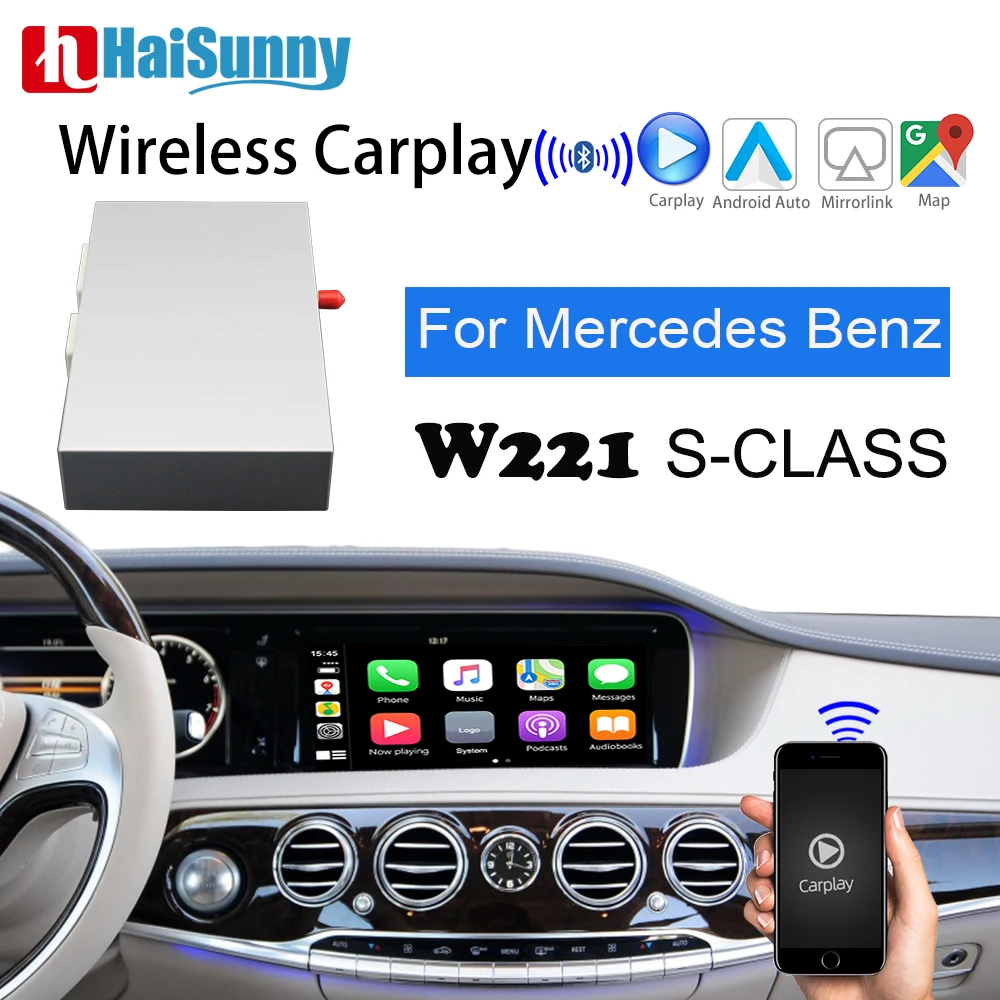 Wireless Carplay For Mercedes w222 W221 S400 S500 Support Smart Media Navigation NTG 4.5 NTG5 System Navi Android Atuo Mirroring
Wireless Carplay For Mercedes w222 W221 S400 S500 Support Smart Media Navigation NTG 4.5 NTG5 System Navi Android Atuo Mirroring