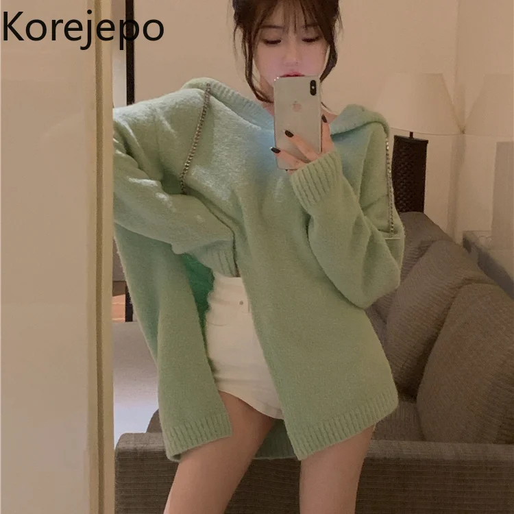 Свитер Korea jepo для женщин на осень и зиму 2021, Новая зеленая шляпа в ленивом стиле с разрезом и длинным рукавом, универсальные тонкие модные сви...
Свитер Korea jepo для женщин на осень и зиму 2021, Новая зеленая шляпа в ленивом стиле с разрезом и длинным рукавом, универсальные тонкие модные сви...