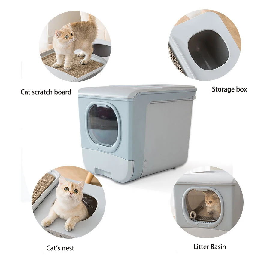 Fully enclosed cat litter Basin Drawer Cat Toilet One thing for many purposes Large cat products
Fully enclosed cat litter Basin Drawer Cat Toilet One thing for many purposes Large cat products
