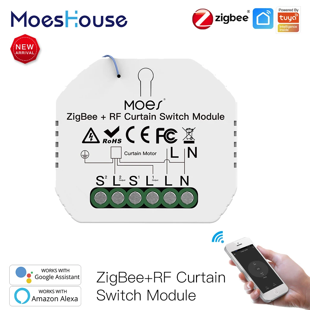 MoesHouse ZigBee 3.0 alexa Living room decoration Remote Required curtain roller blind electric curtain smart blinds blind motor
MoesHouse ZigBee 3.0 alexa Living room decoration Remote Required curtain roller blind electric curtain smart blinds blind motor