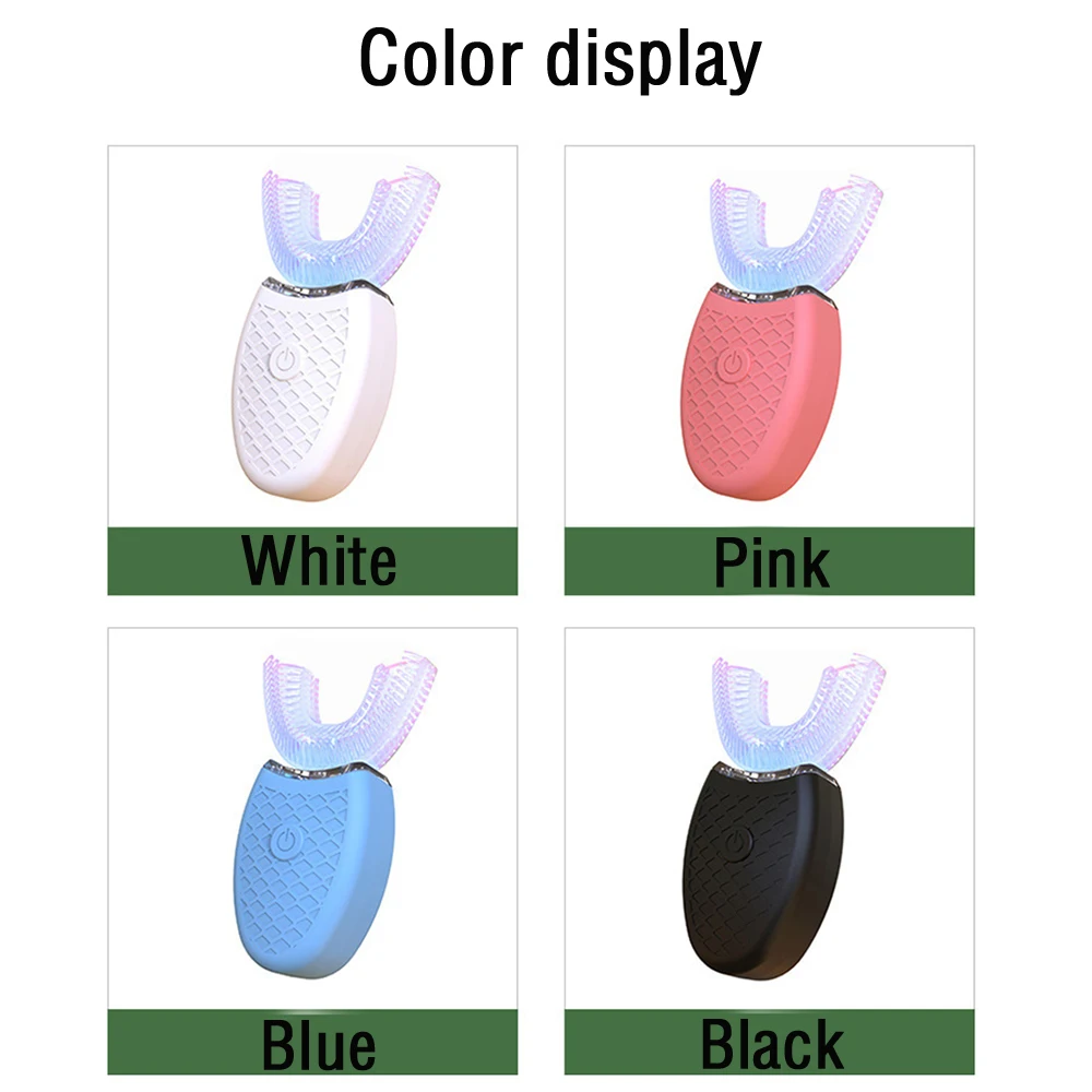 Automatic 360 Degree Electric Toothbrush U-shaped Intelligent Clean Teeth Kid Adult Teeth Whitening Cleaner Kit
Automatic 360 Degree Electric Toothbrush U-shaped Intelligent Clean Teeth Kid Adult Teeth Whitening Cleaner Kit