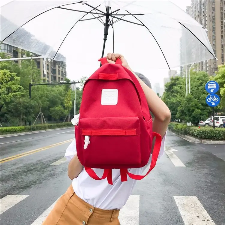 Small fresh style sweet girl simple solid color student school bag literary and artistic all-match backpack
Small fresh style sweet girl simple solid color student school bag literary and artistic all-match backpack