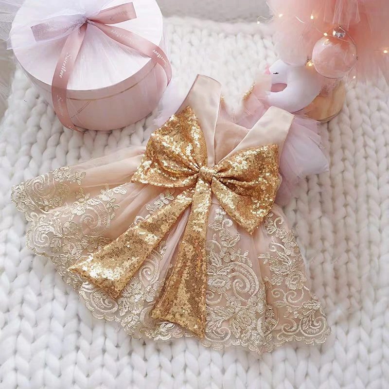Big Bow Flower Champagne 1srt Birthday Dress Baby Girl Clothes Princess Dresses Baptism Dress Infant Vestidos Toddler Ceremony
Big Bow Flower Champagne 1srt Birthday Dress Baby Girl Clothes Princess Dresses Baptism Dress Infant Vestidos Toddler Ceremony
