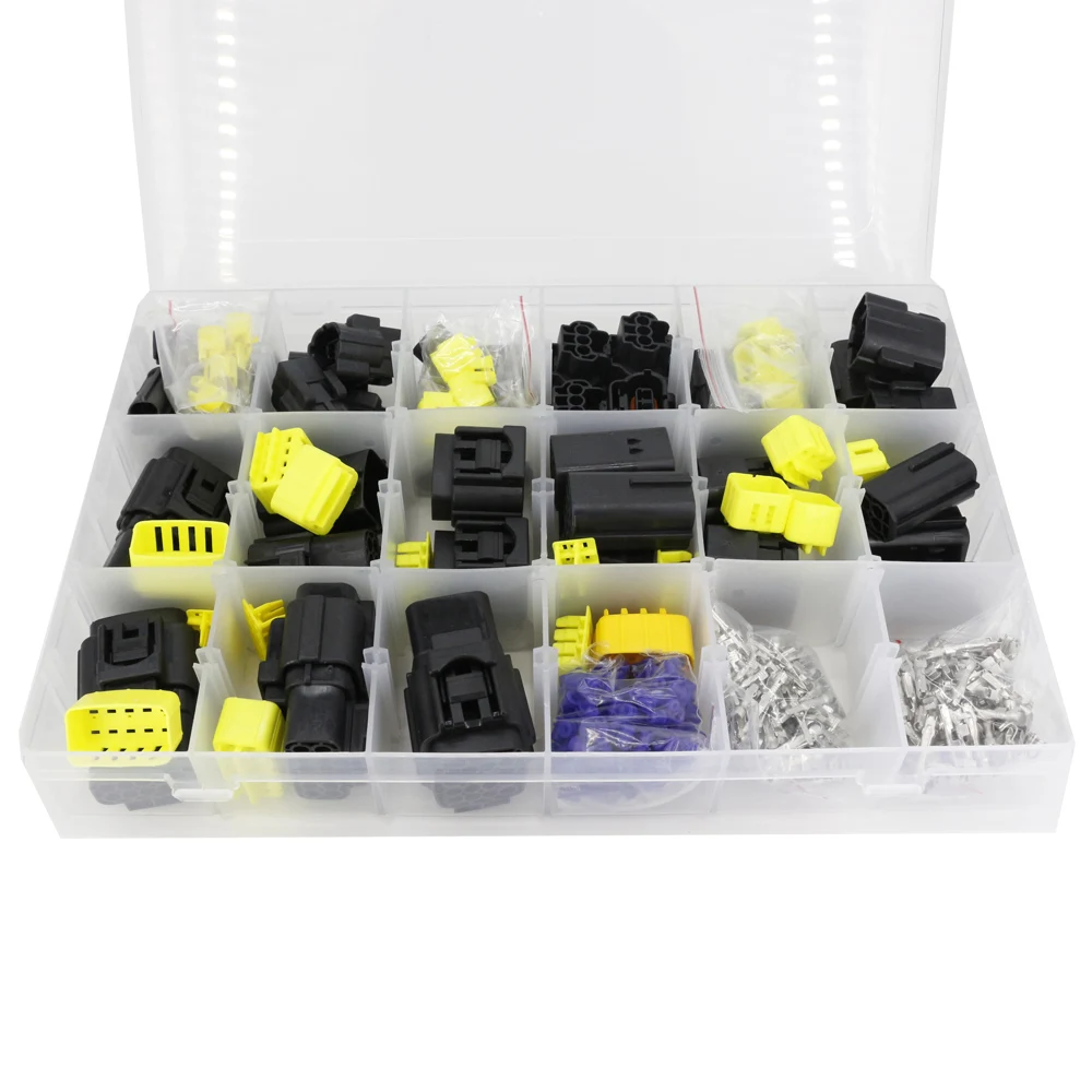 1 Box of 24 Sets 1.8mm Series Waterproof Sealed Sealing Car Auto Eletrical Wire Cable Connector Plug
1 Box of 24 Sets 1.8mm Series Waterproof Sealed Sealing Car Auto Eletrical Wire Cable Connector Plug