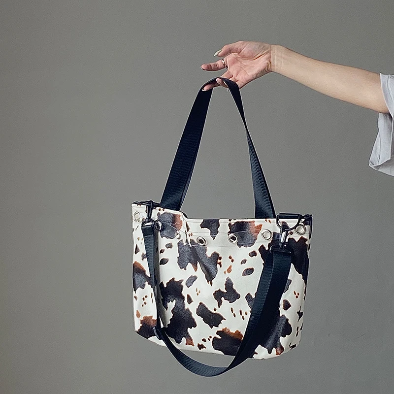 Cow Pattern Large Capacity Female Handbag Square Shoulder Bag Niche Design Crossbody Travel Shopping Tote Bag
Cow Pattern Large Capacity Female Handbag Square Shoulder Bag Niche Design Crossbody Travel Shopping Tote Bag