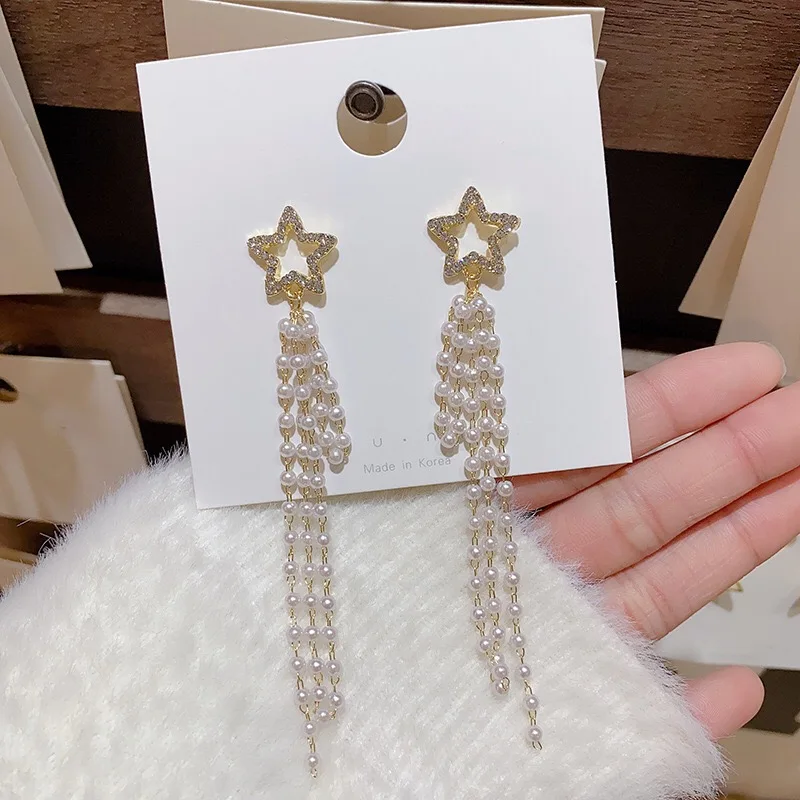 2020 New Crystal Pearl Tassel Earrings Female Long Geometric Pendant Earrings Wedding Fashion Jewelry Gift
2020 New Crystal Pearl Tassel Earrings Female Long Geometric Pendant Earrings Wedding Fashion Jewelry Gift