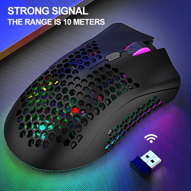 Lightweight X3 Gaming Mouse Honeycomb Shell Wireless Ergonomic Mice for Computer Gamer Computer Peripheral Peripheral
Lightweight X3 Gaming Mouse Honeycomb Shell Wireless Ergonomic Mice for Computer Gamer Computer Peripheral Peripheral