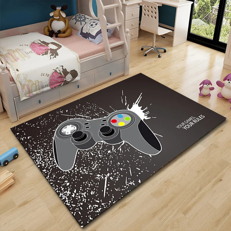 Child Room Play Rugs Simple Gamer Controller Pattern Carpets for Living Room Bedroom Area Rug Anime 3D Printing Kids Game Mats
Child Room Play Rugs Simple Gamer Controller Pattern Carpets for Living Room Bedroom Area Rug Anime 3D Printing Kids Game Mats