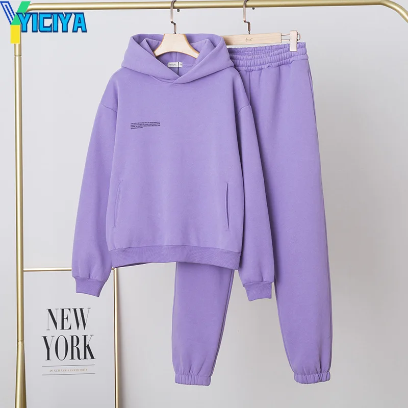 Autumn And Winter Plush Thickened Warm Cotton Letter Hooded Sweater Set Tracksuit Women Fleece Suit Female Crop Top And Pants
Autumn And Winter Plush Thickened Warm Cotton Letter Hooded Sweater Set Tracksuit Women Fleece Suit Female Crop Top And Pants