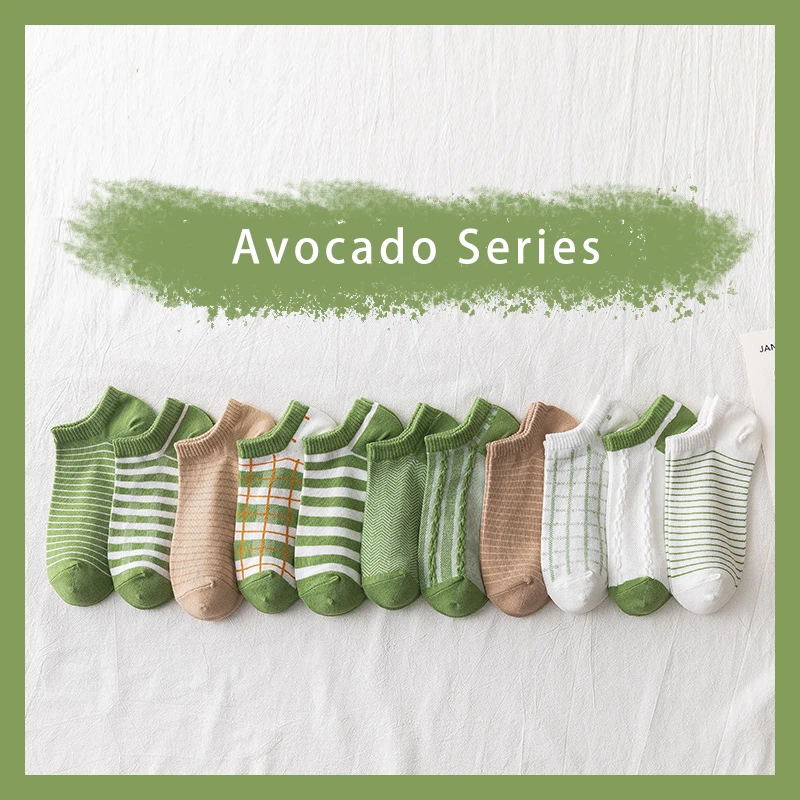 Socksing girls socks green avocado color boat socks short socks comfortable and breathable spring and summer new style
Socksing girls socks green avocado color boat socks short socks comfortable and breathable spring and summer new style