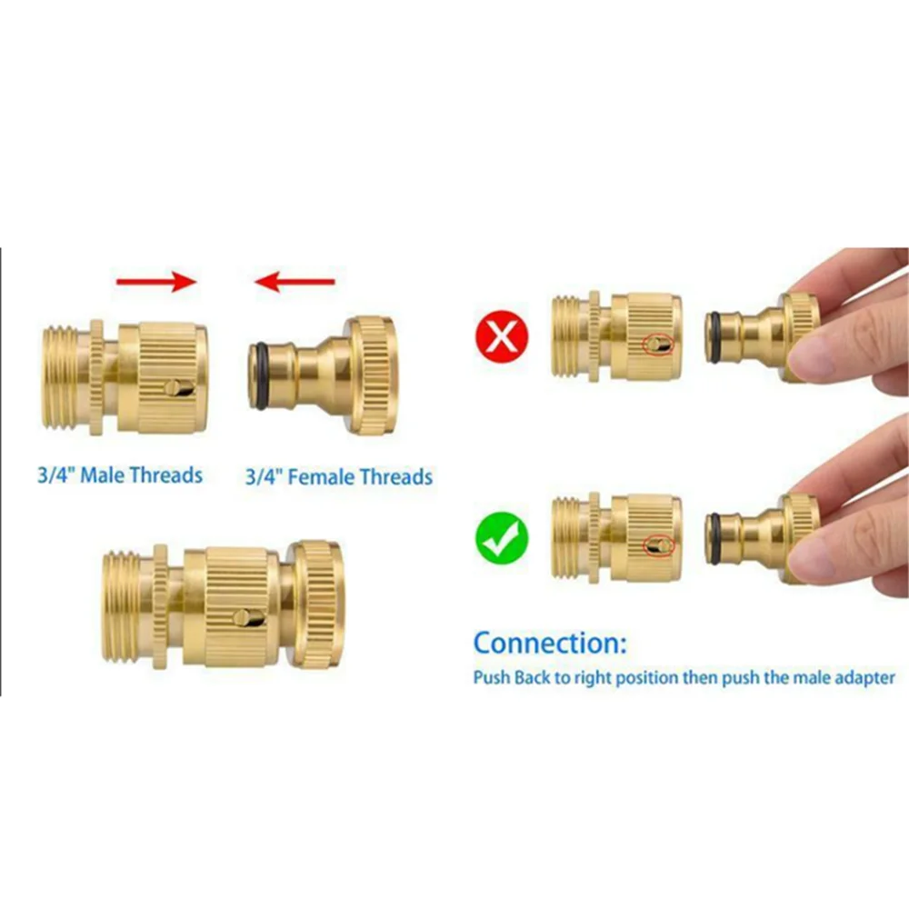 Garden Hose Quick Connector 3/4' Home Watering car wash Hose End Connect Water Hose Fit Brass Female Male Connector
Garden Hose Quick Connector 3/4' Home Watering car wash Hose End Connect Water Hose Fit Brass Female Male Connector