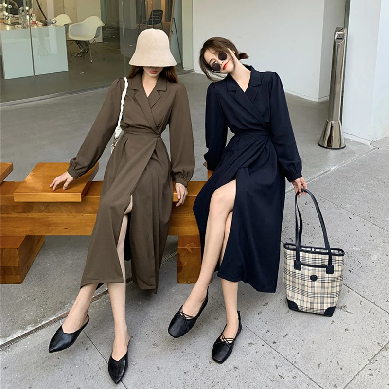 Casual Solid Shirt dress With Belt 2020 Korean Summer Autumn Puff Sleeve Long Dress Women Streetwear Elegant Dresses vestidos
Casual Solid Shirt dress With Belt 2020 Korean Summer Autumn Puff Sleeve Long Dress Women Streetwear Elegant Dresses vestidos