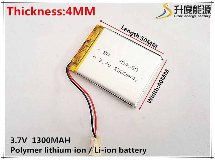 10pcs [SD] 3.7V 1300mAH [404050] Polymer lithium ion / Li-ion battery for TOY POWER BANK GPS mp3 mp4 cell phone speaker | Компьютеры и
