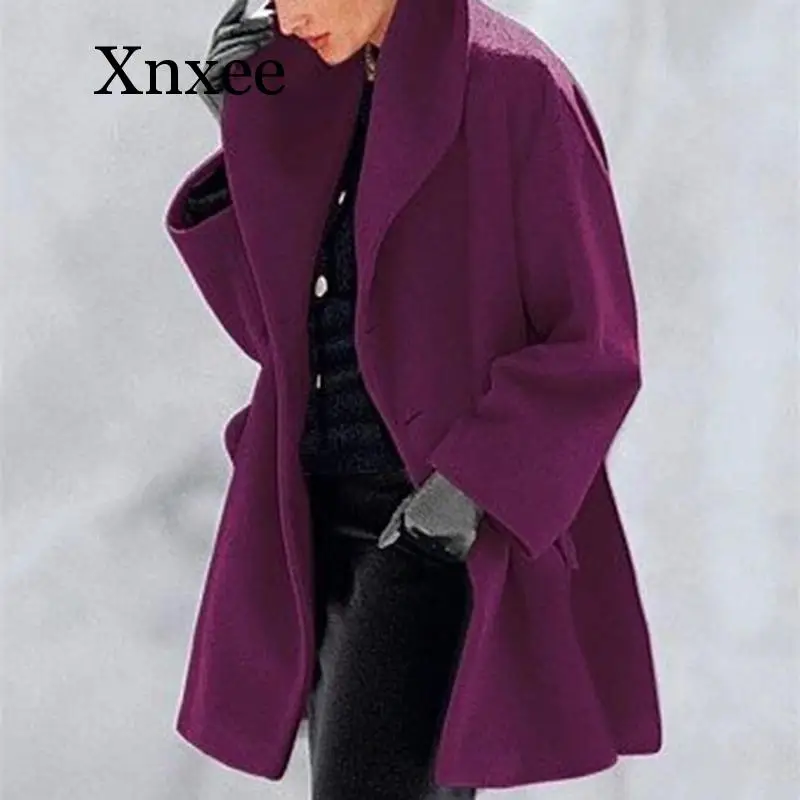 Warm shawl collar fashion coat Long sleeve female jacket lapel a grain of buckle
Warm shawl collar fashion coat Long sleeve female jacket lapel a grain of buckle