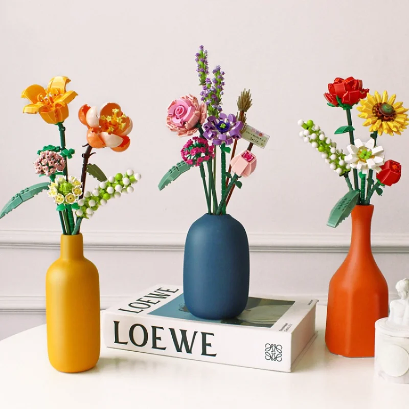 Кубики Moc, букет цветов, строительные блоки, романтическая роза, Подсолнух, пластиковый цветок, игрушки «сделай сам», настольное украшение, п... 
Кубики Moc, букет цветов, строительные блоки, романтическая роза, Подсолнух, пластиковый цветок, игрушки «сделай сам», настольное украшение, п...