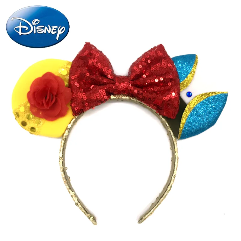 Повязка на голову для девочек disney 2019 Красавица и Чудовище уши Минни Маус ободок с