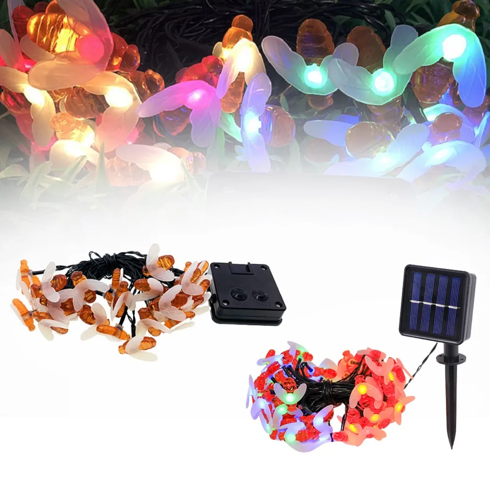 7M Solar Lights String 50 Led Honey Bee Shape Solar Powered Fairy Lights For Outdoor Home Garden Fence Decoration Waterproof
7M Solar Lights String 50 Led Honey Bee Shape Solar Powered Fairy Lights For Outdoor Home Garden Fence Decoration Waterproof